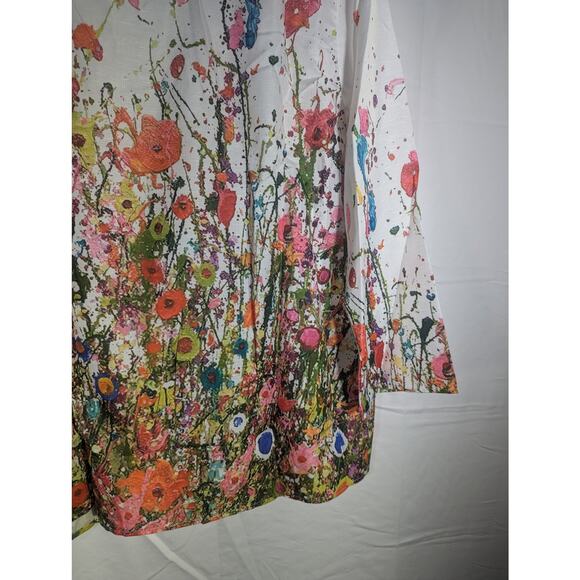 Flower Kimono White color size XL NWT - Picture 3 of 8